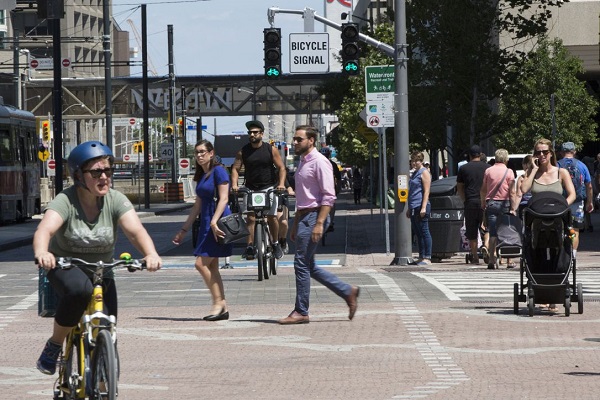 Pedestrians and cyclists