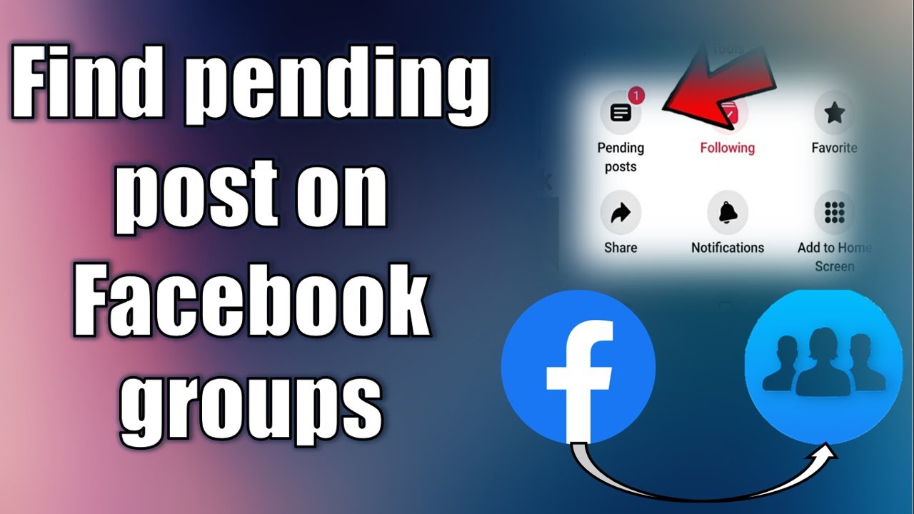 How to see my pending post on facebook group