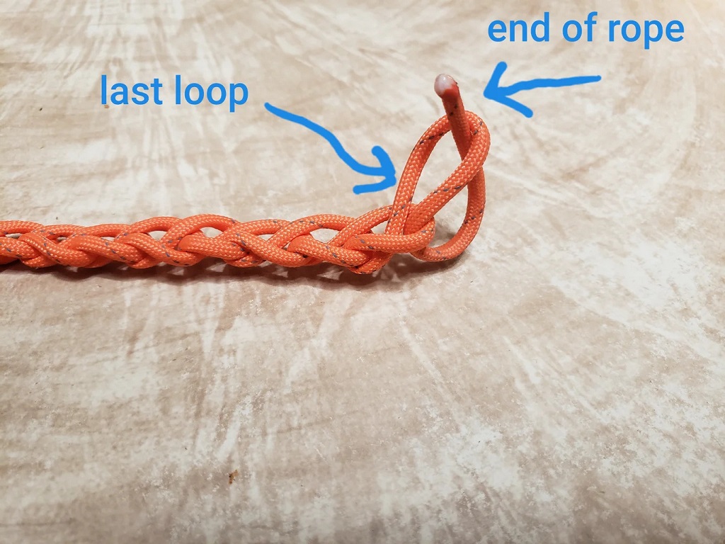 Wrap the Rope Around the Loop to make to Daisy Chain