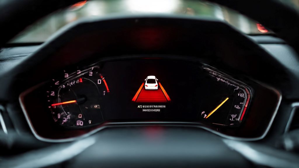 Honda Accord dashboard warning light indicating ADAS system requires recalibration after tire alignment service