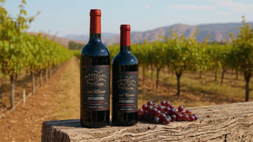 Premium California Zinfandel grapes on old vines destined for Gold Reserve wine production