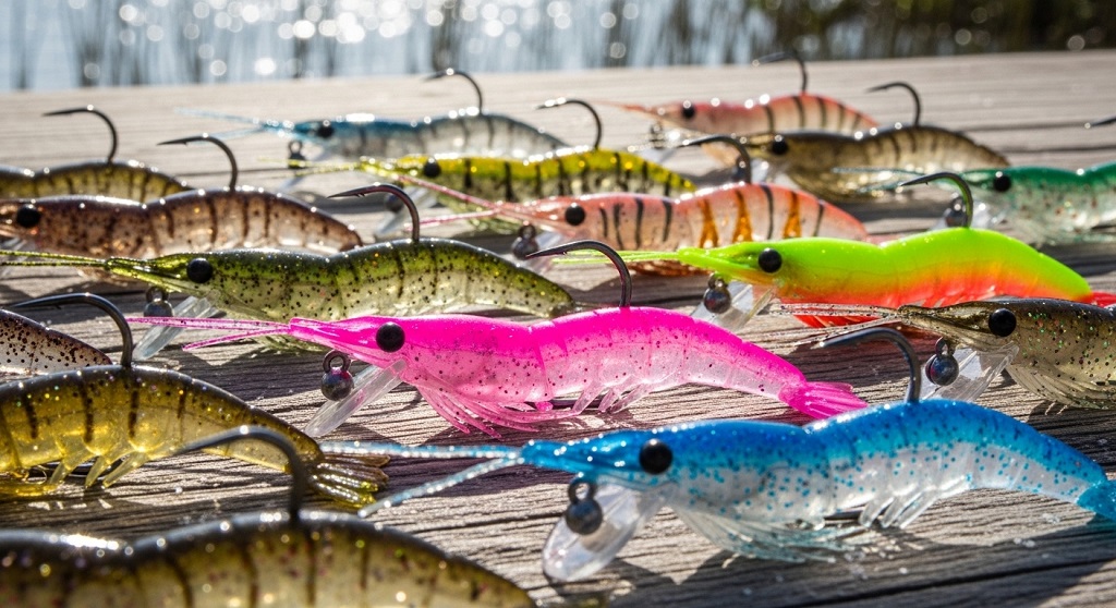 soft plastic artificial shrimp lure for redfish and trout fishing