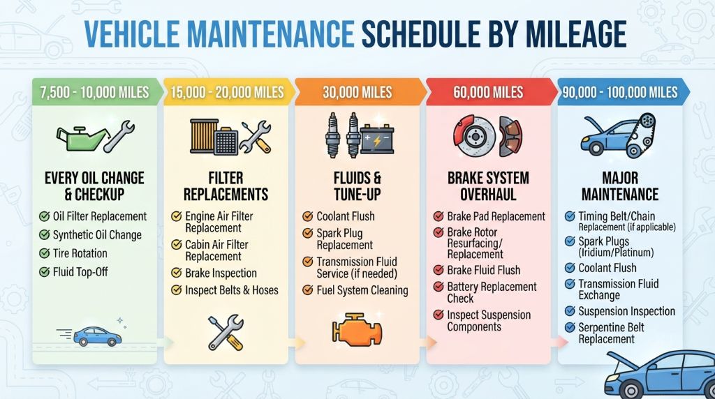 Monthly and annual car maintenance tasks