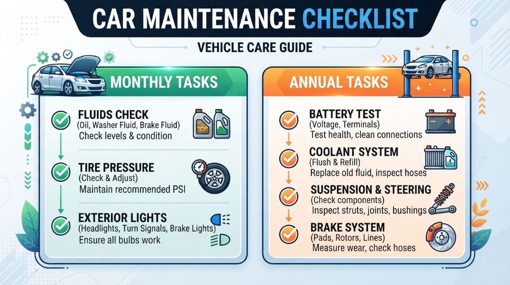 Car maintenance schedule by mileage